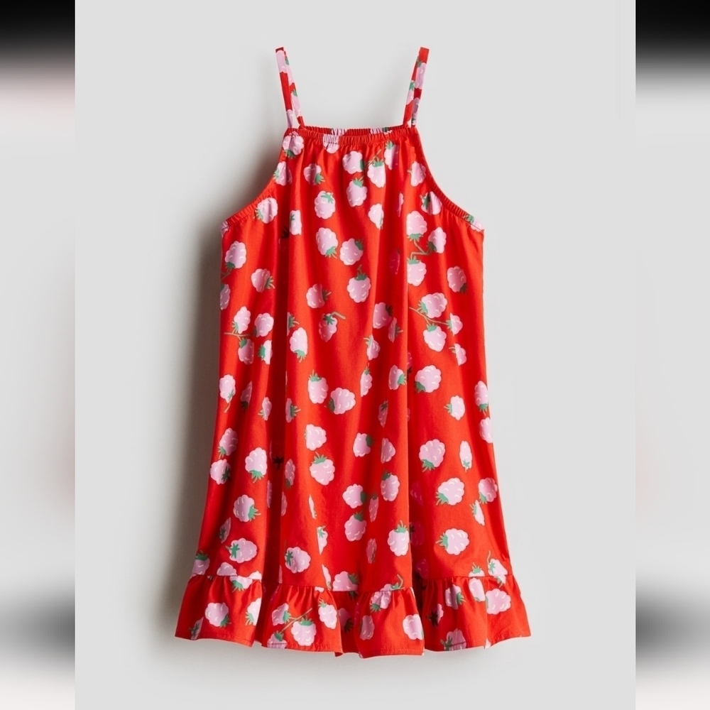 H&M Strawberry Red Sun Dress Size 6-7